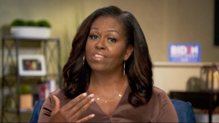 Michelle Obama Spotted Looking Unhappy Sans Barack Amid Divorce Buzz: ‘She Can Handle It’ Michelle Obama at DNC