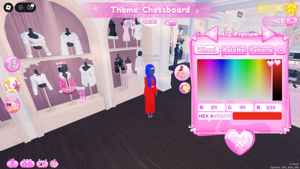putting together an outfit in roblox dress to impress