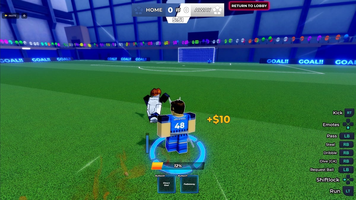 stealing the ball from a roblox player in blue lock rivals