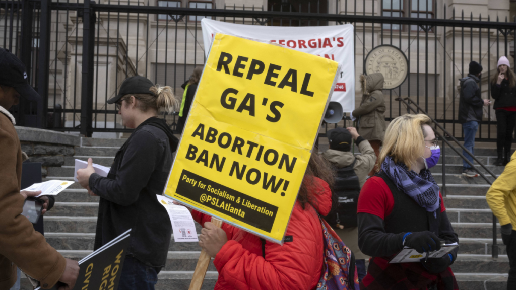 Abortion rights protest in Atlanta Georgia