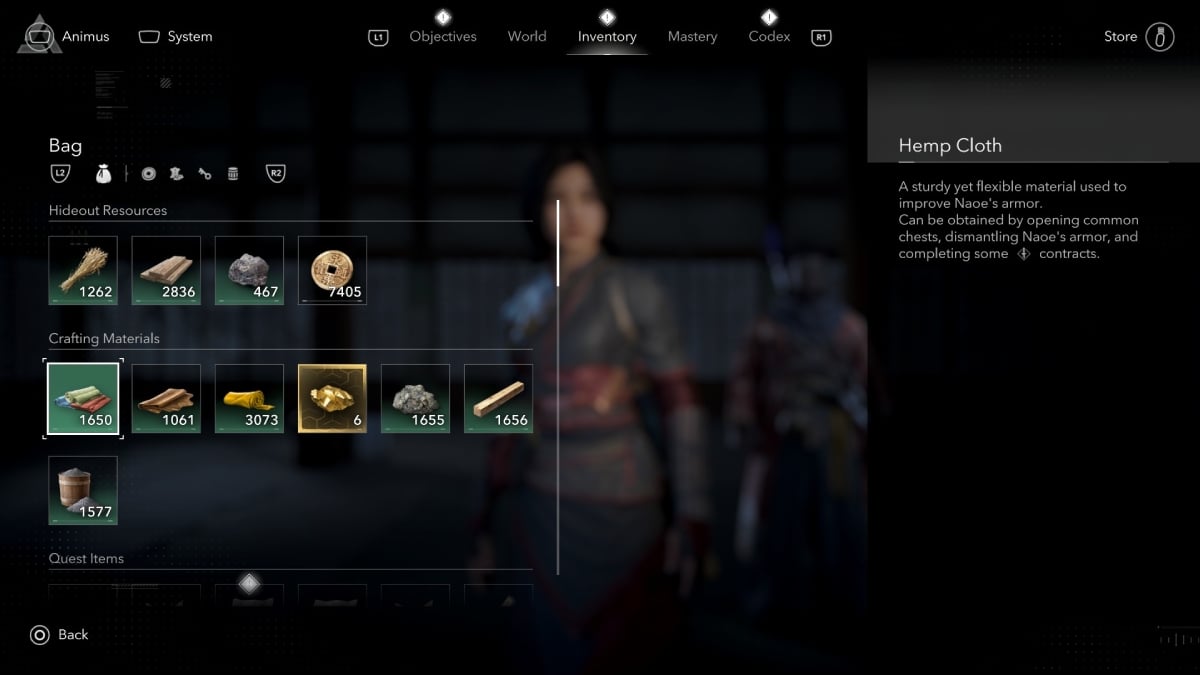 Assassin's Creed Shadows Resources Uses