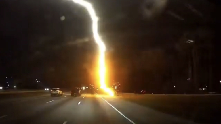 Atlanta Driver Narrowly Misses Massive Lightning Strikes 10 Feet Away: ‘It’s Time To Buy a Lottery Ticket!’ Atlanta Driver Narrowly Misses Massive Lightning Strike 10 Feet Away