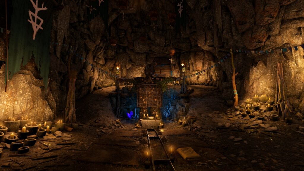 A wicker idol belonging to the druid cultist faction in Atomfall