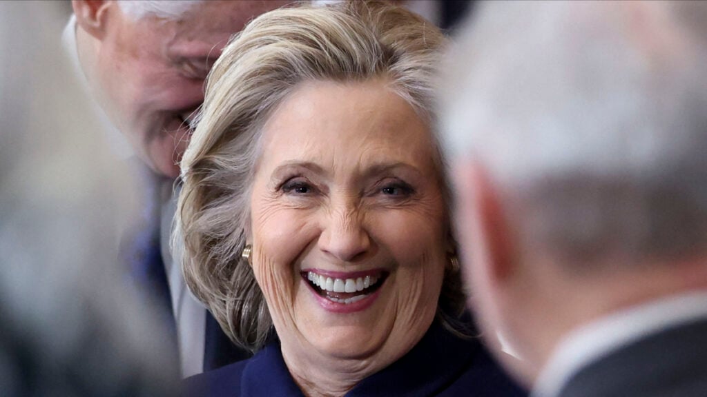 Hillary Clinton attends Trump and Vance Swearing-In at the US Capitol