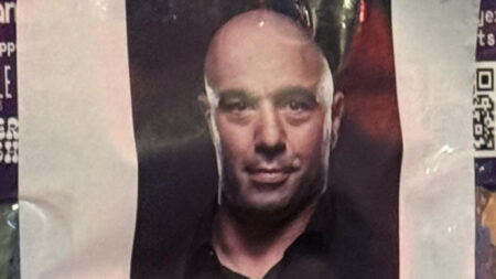 Austin Flyer Tells Joe Rogan ‘Lay Off the Supplements and Propaganda’ A full-color Austin flyer with a picture of Joe Rogan on it