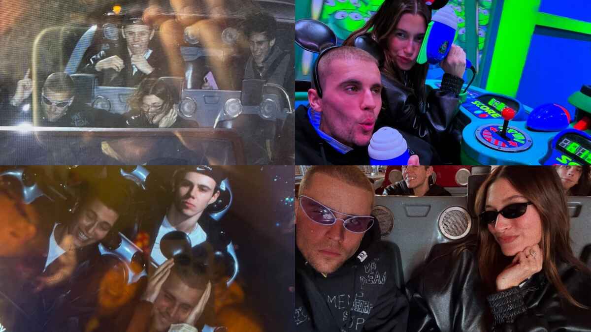 Justin Bieber and Hailey Bieber at Disneyland California