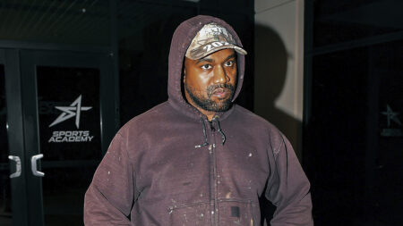 Kanye West Seems Annoyed & Bothered As He Held A Mini Press Conference At His Daughter North's Basketball Game In Thousand Oaks, CA.