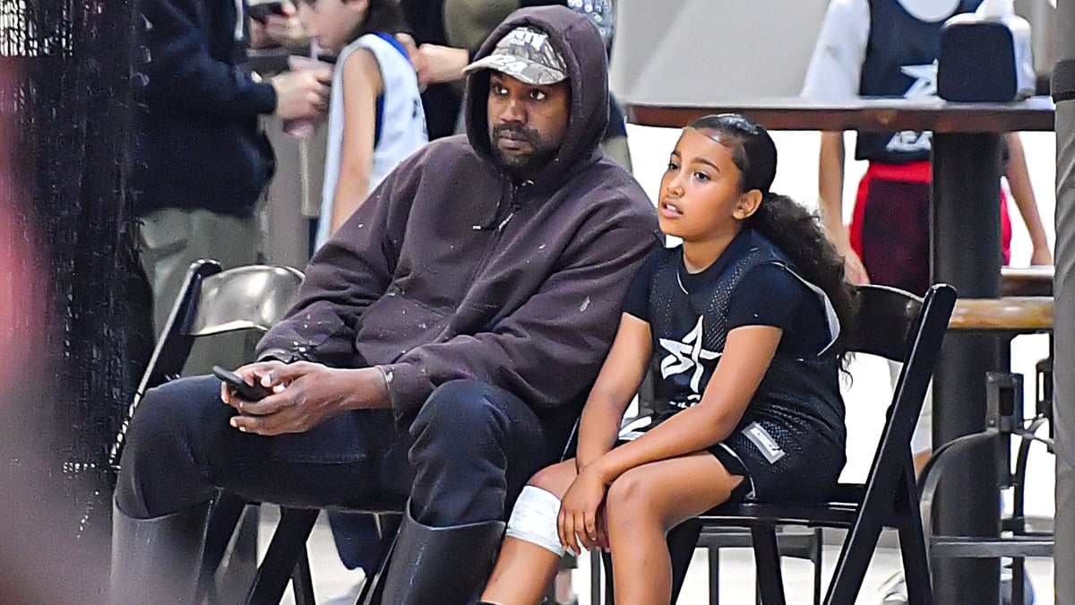 Photo of Kanye West and his daughter North West.