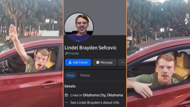 MAGA Supporter’s Nazi Salute in Oklahoma City Backfires Spectacularly: ‘Why Was He Barking At You? 😭’ MAGA Supporter’s Nazi Salute in Oklahoma City Backfires Spectacularly 'Why Was He Barking At You 😭' - man