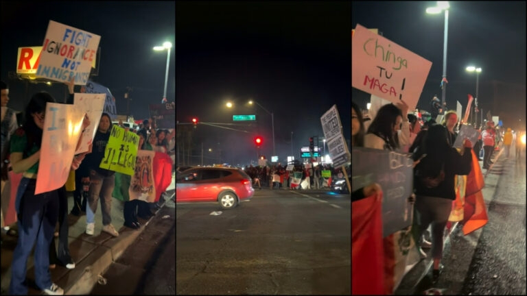 Phoenix locals gather for a protest against Trump and his immigration policies