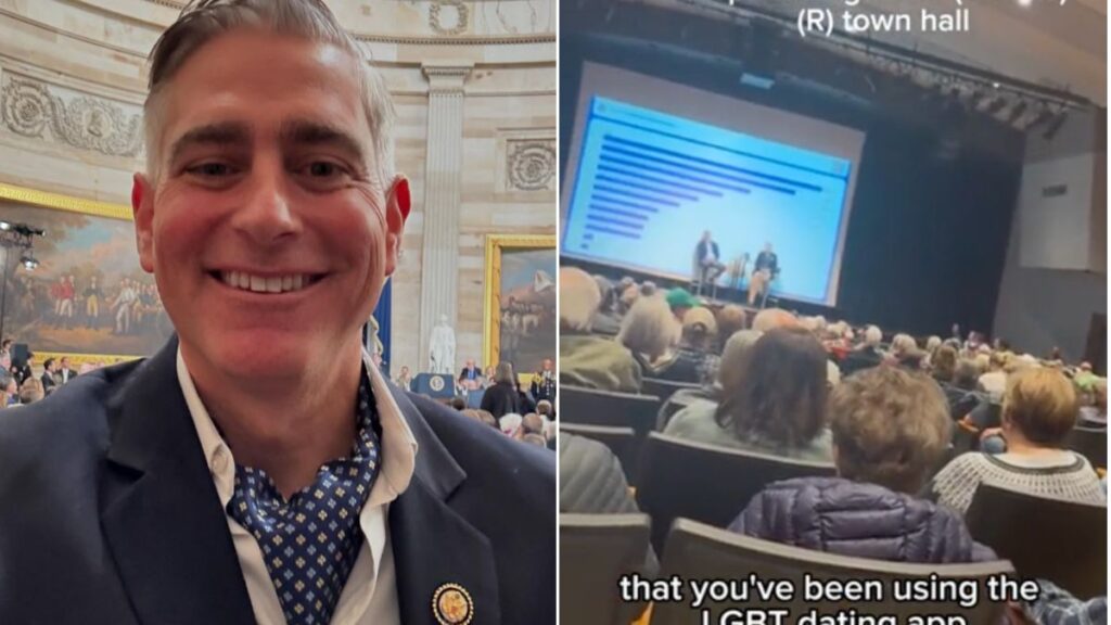 Washington Republican Rep Questioned About Using LGBTQ+ App Grindr During Explosive Town Hall: ‘No Hint of a Denial!’ Washington Republican Rep. Forced To Answer Allegations of Using LGBTQ+ App Grindr During Explosive Town Hall: 'No Hint of Denial!'