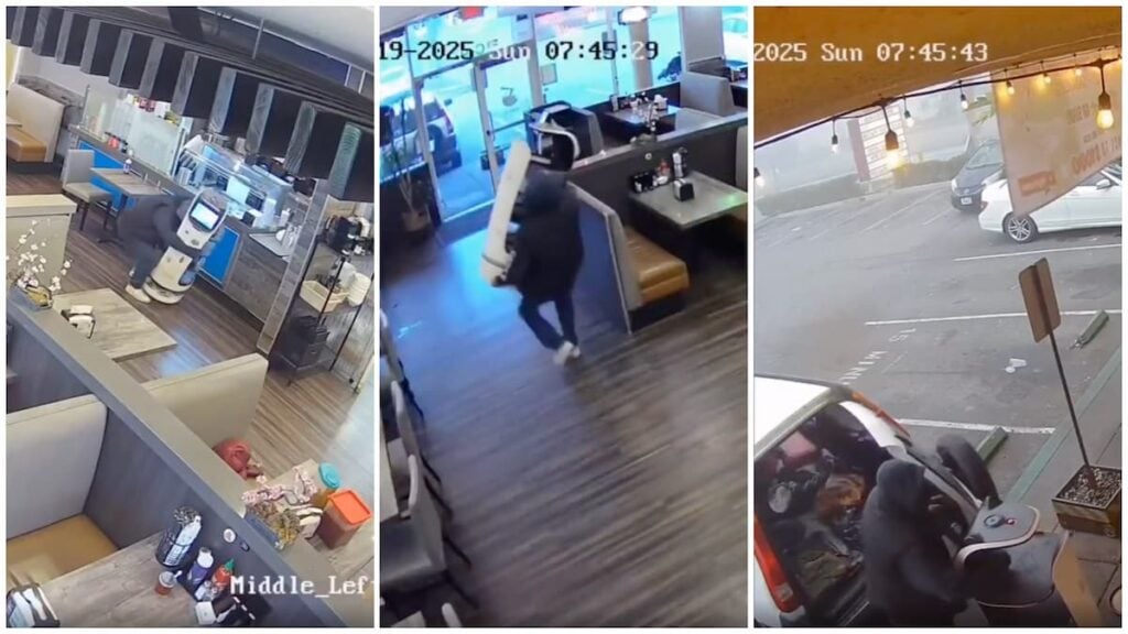 San Jose Restaurant Employees Foil Attempted Robbery of a Serving Robot in Viral Clip: ‘This Guy Must Be Really Tired of Getting up and Getting His Own Beer…🤷♀️🤣’ San Jose Restaurant Employees foil robbery of serving robot