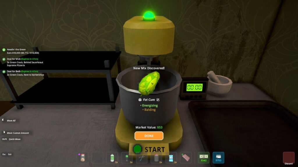 Schedule 1: All Mixing Recipes