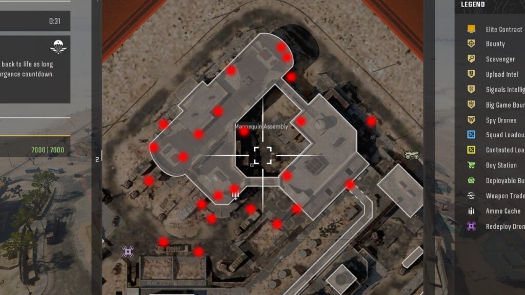 All mannequin locations in Area 99