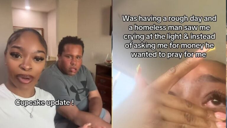 Georgia Woman Changes a Homeless Man’s Life After Being Kind to Her: ‘An Angel Sent to You’ A picture of Georgia woman with a homeless man.