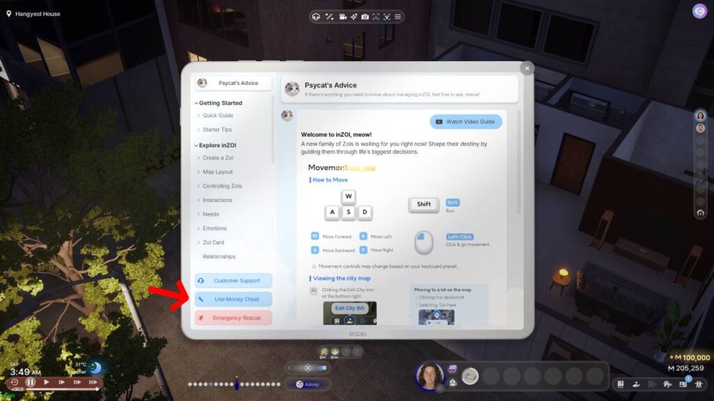 inZOI Use Money Cheat