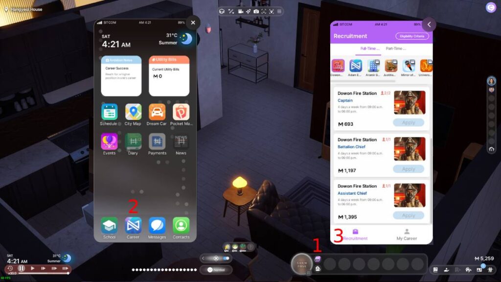 inZOI how to get a job