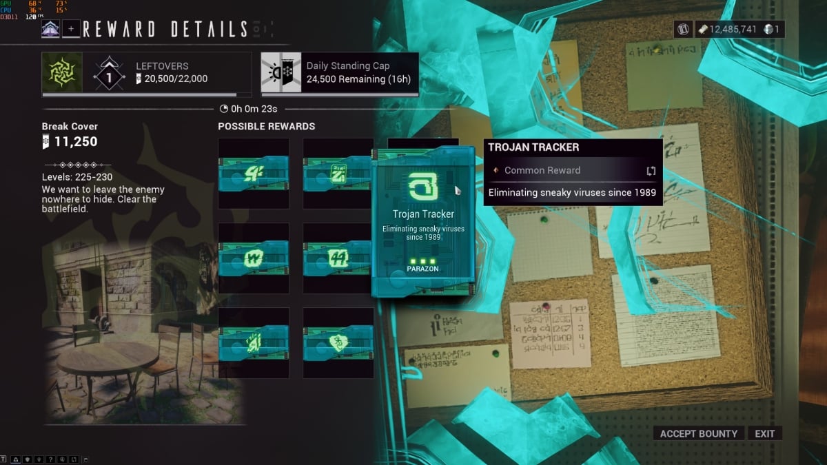 Warframe Antivirus mods & potency mods