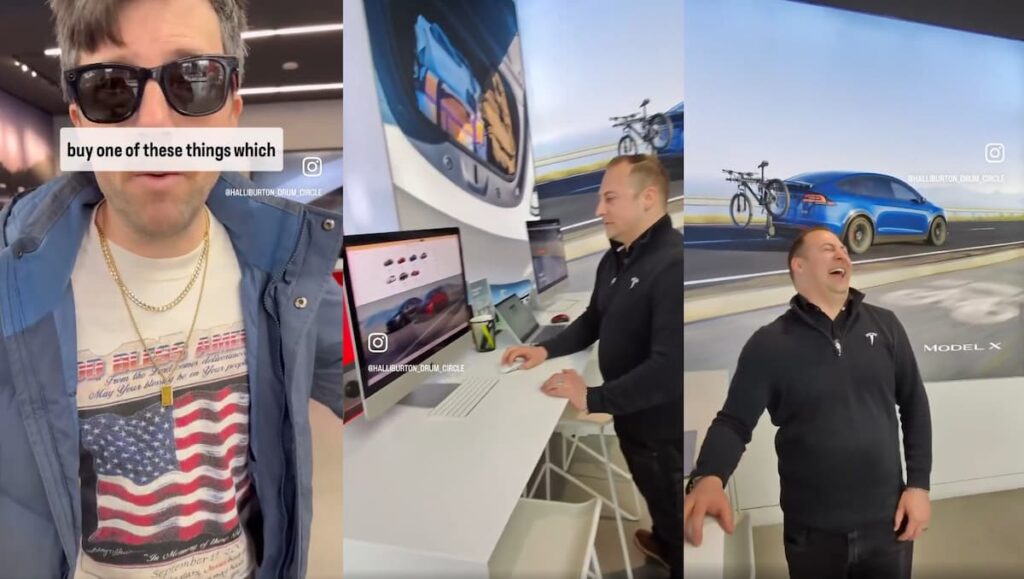 Washington man trolls Tesla Dealership