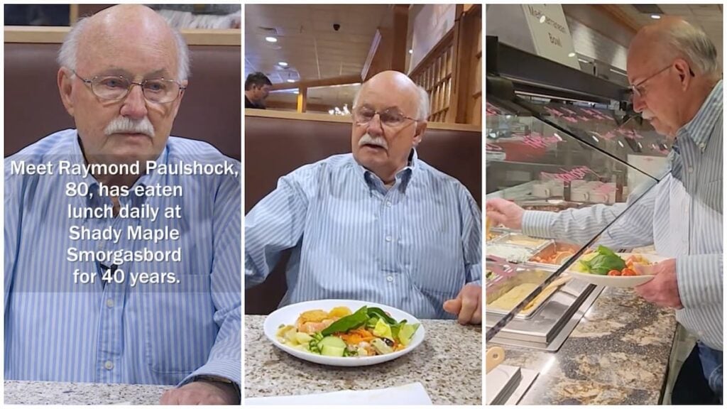 80-Year-Old Pennsylvania Man Has Eaten Lunch Everyday for the Last 40 Years in a Buffet Restaurant: ‘It Was Cheaper to Come Here Everyday Than to Buy Groceries’ 80 year old man has eaten lunch everyday for the last 40 years in a buffet restaurant