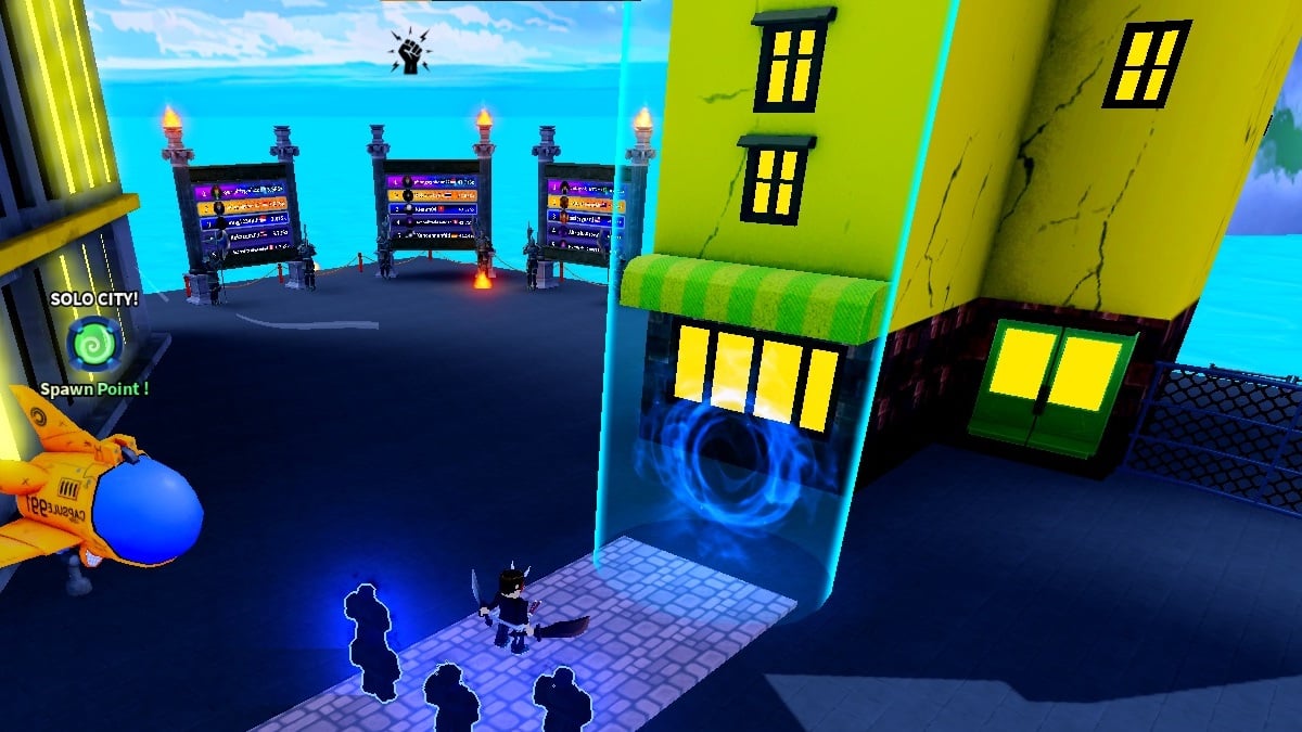 A portal leading to a dungeon in roblox arise crossover