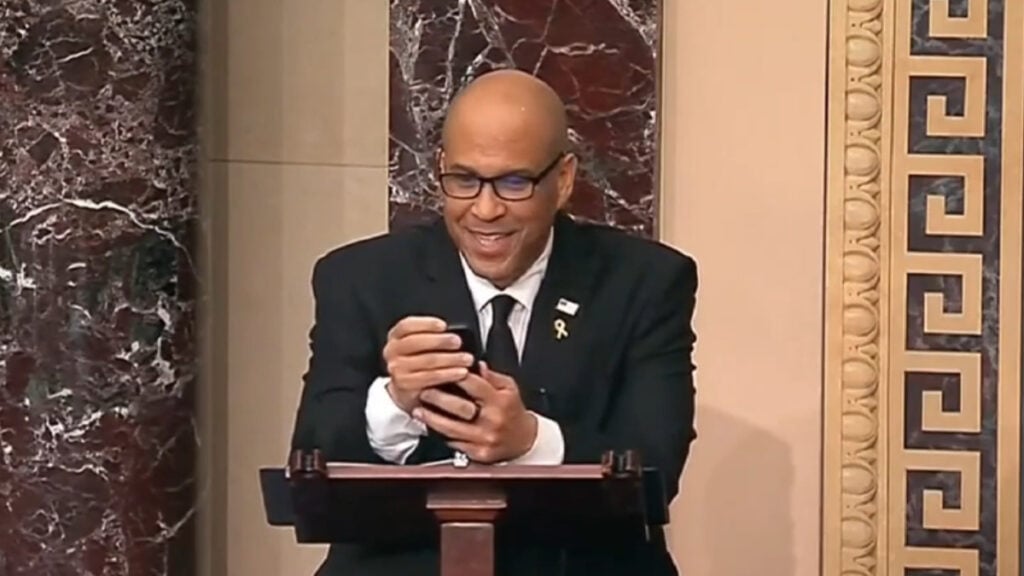 New Jersey’s Cory Booker Shatters Senate Record With 25-Hour Speech on Trump: ‘Defeating a Racist’s Record’ New Jersey’s Cory Booker Shatters Senate Record With 25-Hour Speech on Trump: ‘Defeating a Racist’s Record'