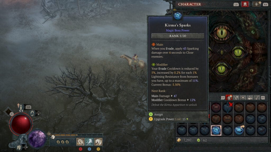 Diablo 4 Season 8 Boss Powers Screen