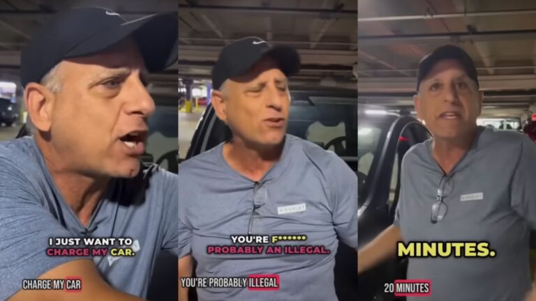 Florida Tesla Owner Goes off Telling Woman to 'Go Back to Brazil' Because She Won't Let Him Charge Before Her: 'MAGA Poster Child'
