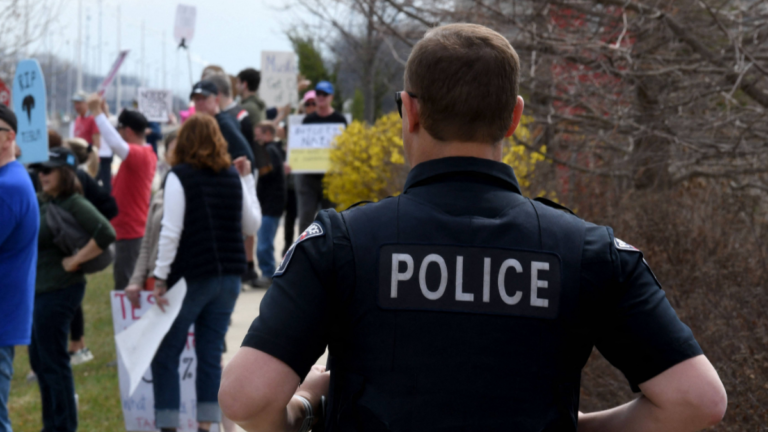 Illinois Tesla Day Of Action Police Patrol