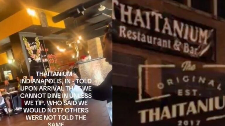 Indianapolis Waitress Insists Black Couple Must Tip if They Want To Dine in Restaurant: ‘Is It Legal To Force Tipping?’ Indianapolis Waitress Insists Black Couple Must Tip if They Want To Dine in Restaurant: 'Is It Legal To Force Tipping?'