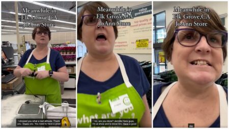 Irate Joanns Fabrics Employee in California