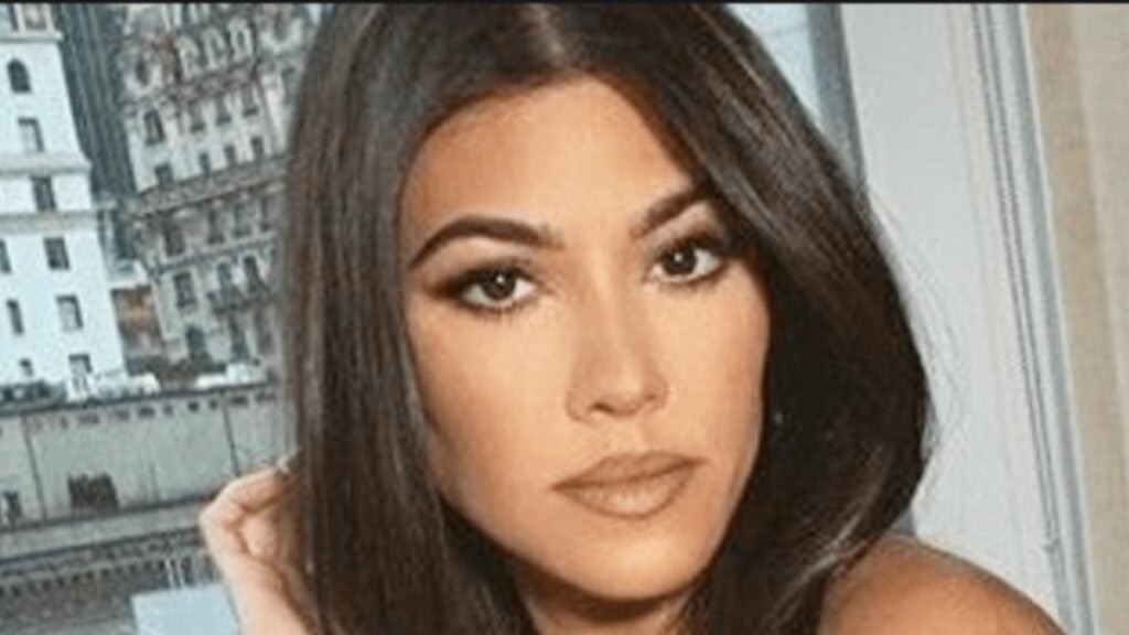 Kourtney Kardashian Criticized Over Snowy ‘Spring Break’ Photos With Swimming Pool Kourtney Kardashian close up