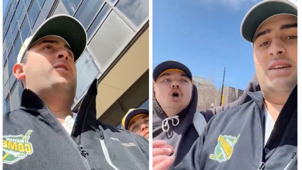 Man Wearing Trump Hat Confronted & Booed off Private University in Massachusetts by Student: ‘I Back Up My Community!’ Man Wearing Trump Hat Confronted & Booed off Private University in Massachusetts by Student: 'I Back Up My Community!'