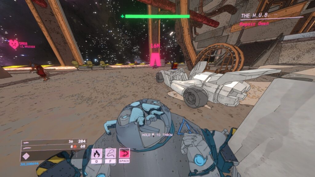 A character carrying a dead player