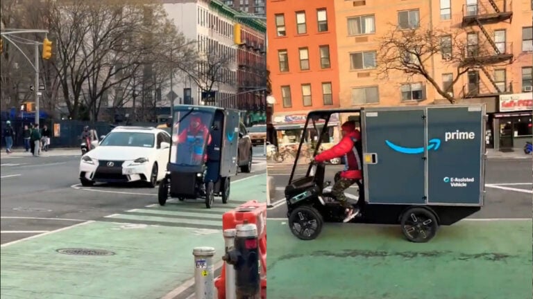 Amazon’s License-Free Delivery Vehicle Hits New York Streets: ‘Tech Bros Finally Reinvented the Rickshaw’ Amazon’s License-Free Delivery Vehicle Hits New York Streets: ‘Tech Bros Finally Reinvented the Rickshaw'