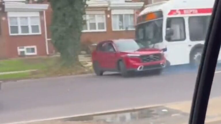 Philadelphia SEPTA Bus Crashes and Drags a Vehicle Around for Several Blocks Philadelphia SEPTA Bus Accident
