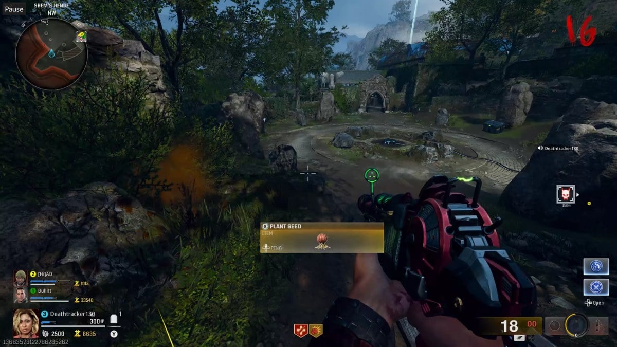 Plant Seed item in Black Ops 6 Zombies Shattered Veil map
