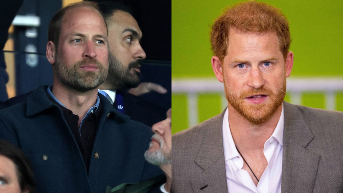 Photo merge of HRH Prince William and his brother Prince Harry.