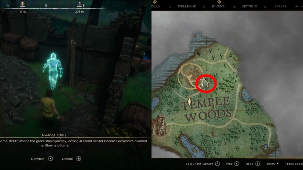 Lazina Spirit Location