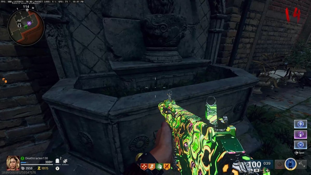 South Balcony fountain in Shattered Veil map