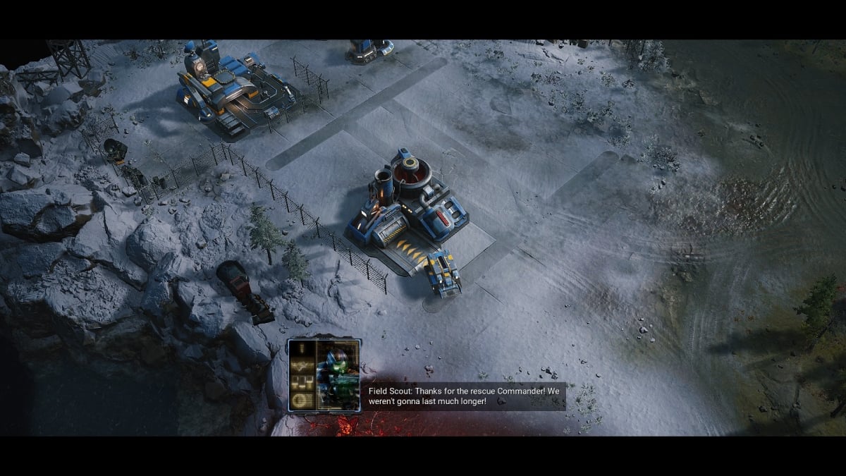 A cutscene in Tempest Rising