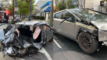 Cybertruck Driver ‘Speeding Like Crazy’ on Wisconsin Ave., Washington Wrecks Car Containing Dad & Son: ‘Should Be Charged With a Hate Crime’ Cybertruck Driver 'Speeding Like Crazy' on Wisconsin Ave., Washington Wrecks Car Containing Dad & Son: 'Should Be Charged With a Hate Crime'
