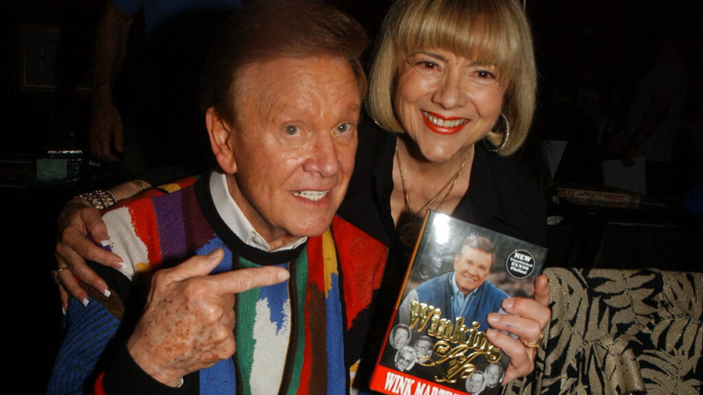 Wink Martindale and his wife Sandy Martindale promote memoir Winking at Life, at the Hollywood Collectors Show held at the Westin Hotel near the Los Angeles International Airport.