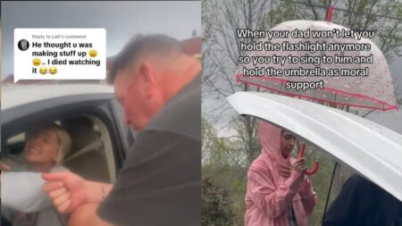 Spoiled Alabama Woman Fails at Offering Moral Support for Her Father: ‘That Man Was Overstimulated’ A picture of Alabama woman and her father.