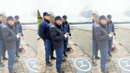 Washington Coast Guard Use a Tiny Helipad for Drone: ‘Utterly Adorable’ A picture of Washington coast guard.
