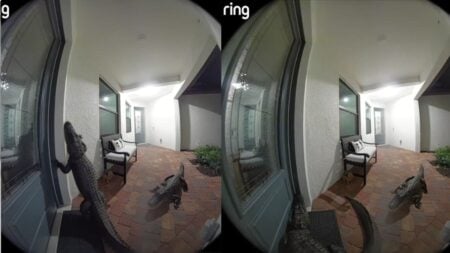 A picture outside the house of the Florida man.