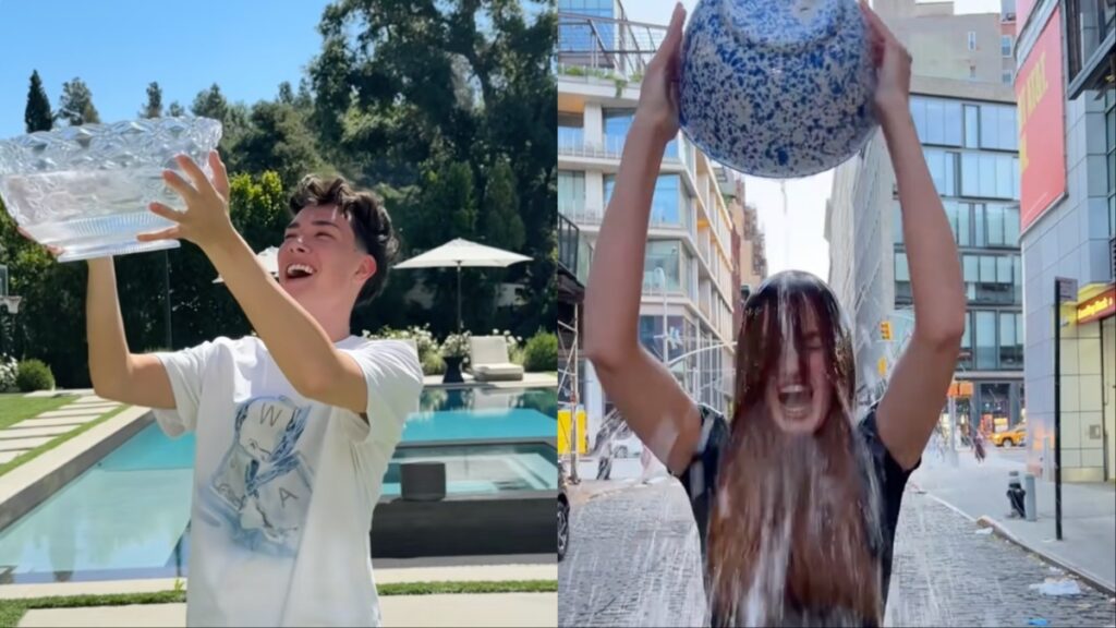 james charles and haley baylee ice bucket challenge