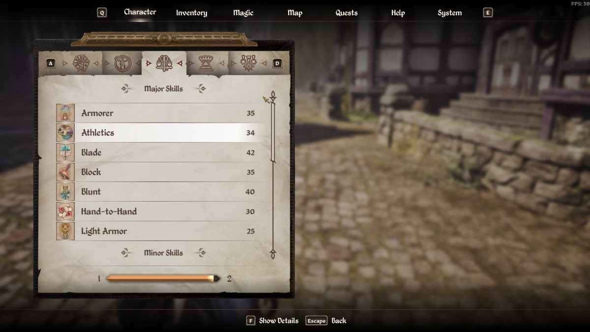 Oblivion Remastered leveling system