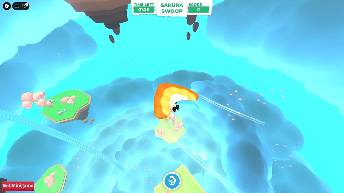 sakura swoop mini-game in roblox adopt me