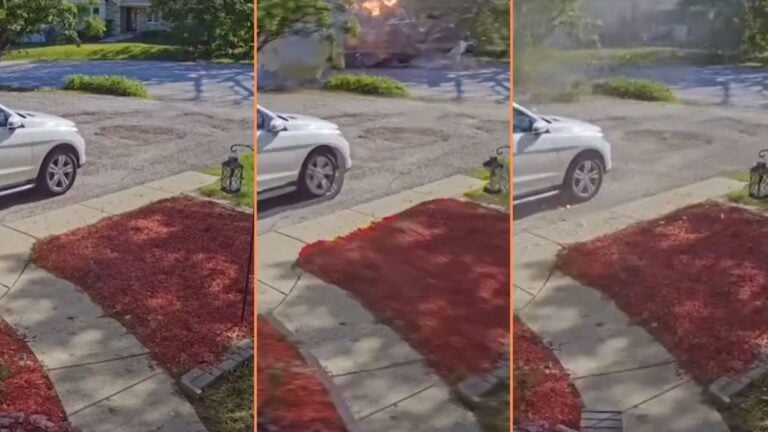 Doorbell Footage Captures the Moment Truck Explodes in Chicago Neighborhood 'Bruh the Truck Straight Evaporated'